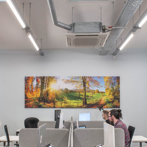 Energy efficient lighting in office building